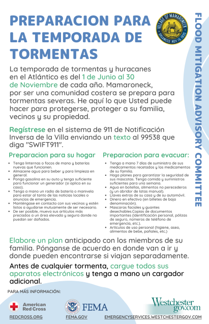 Storm Season Readiness Flyer SPANISH SMALL PNG