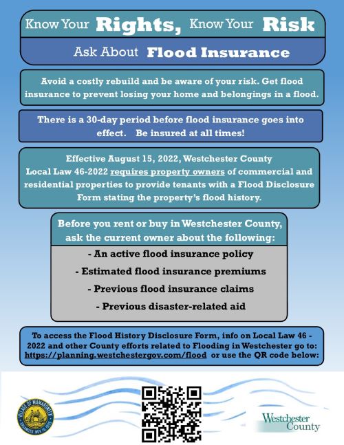 Westchester County Flood History Disclosure Form Flyer ENGLISH SMALL JPG