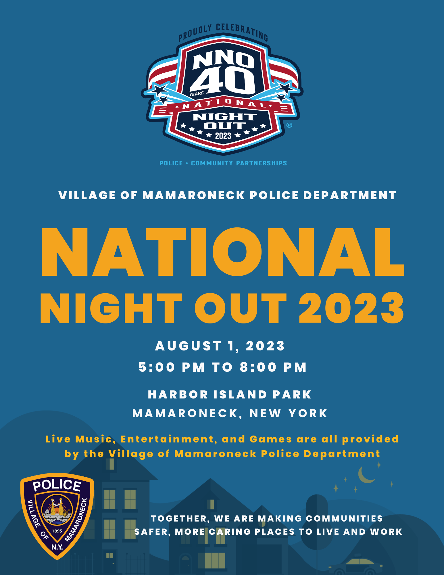 National Night Out Save the Date Graphic PNG