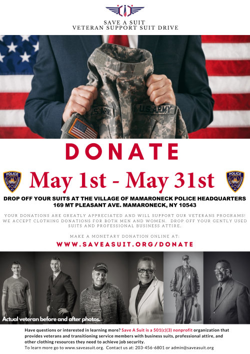 Save a Suit Program Flyer SMALL PNG