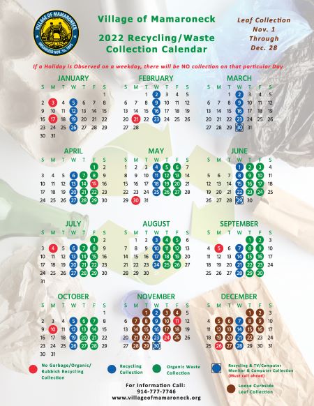 2022 Sanitation Calendar