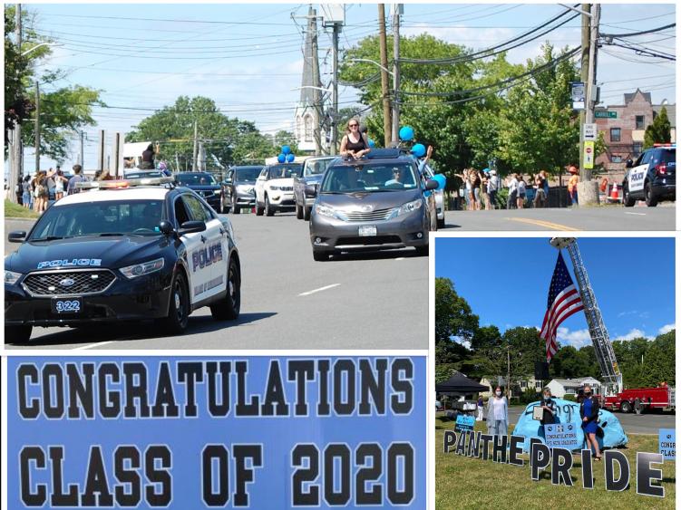 Rye Neck High School Class of 2020 Car Parade Collage